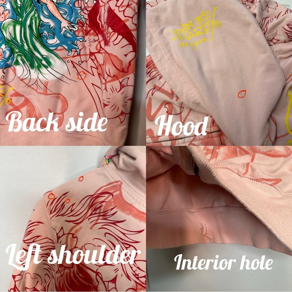 Authentic Ed Hardy by Christian Audigier pink zip up hoodie - Picture 12 of 12